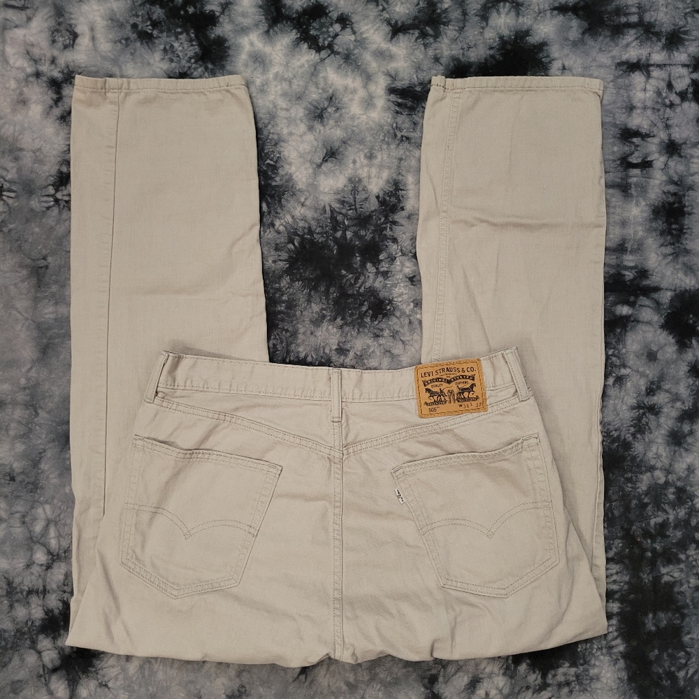 Levi's 505 Regular Fit Straight Leg Taupe Colored Jeans W36 L32 36 32
